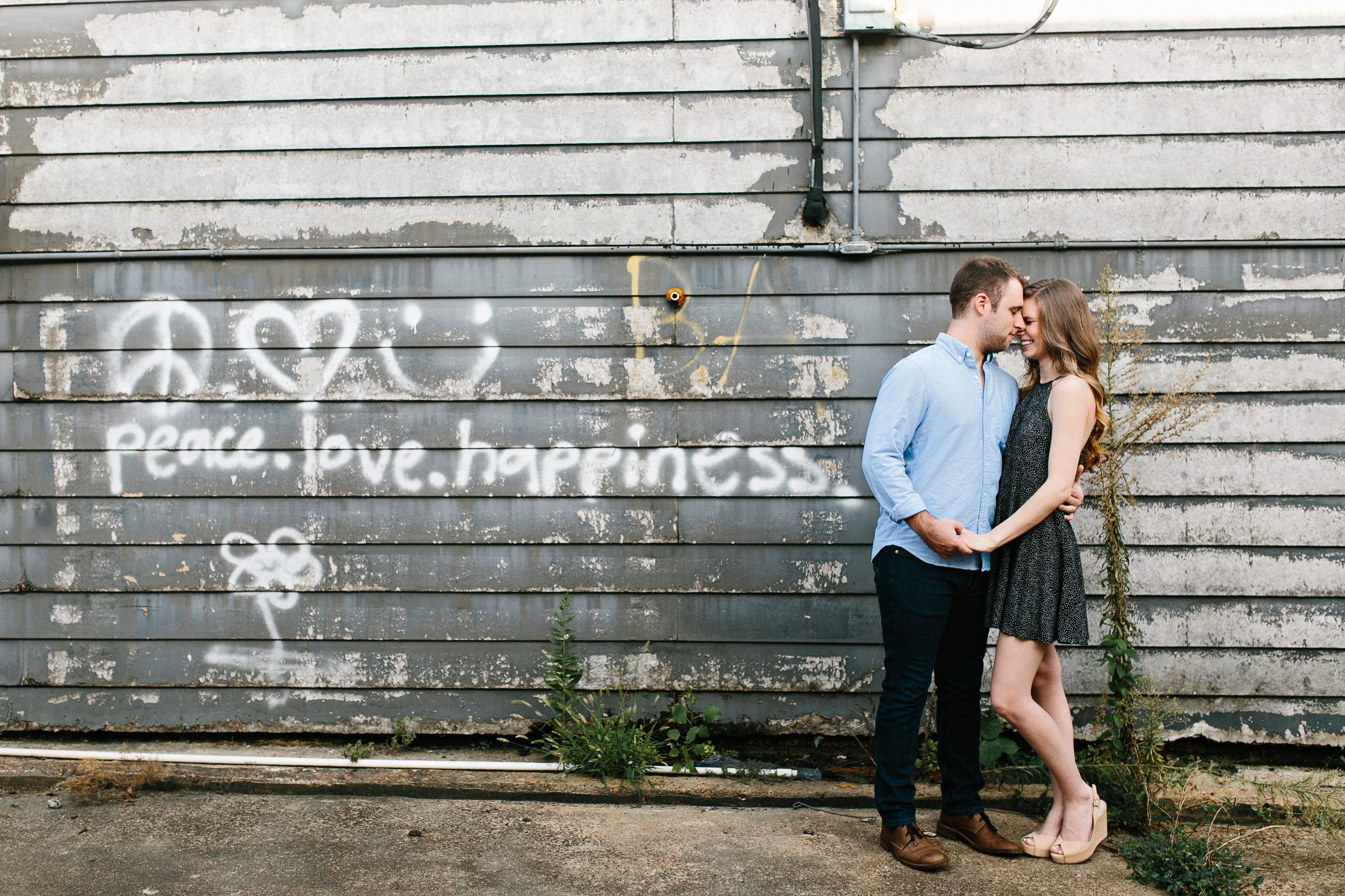 Creative engagement photos. Tennessee wedding photography. Urban engagement photos. Authentic, intimate wedding photography