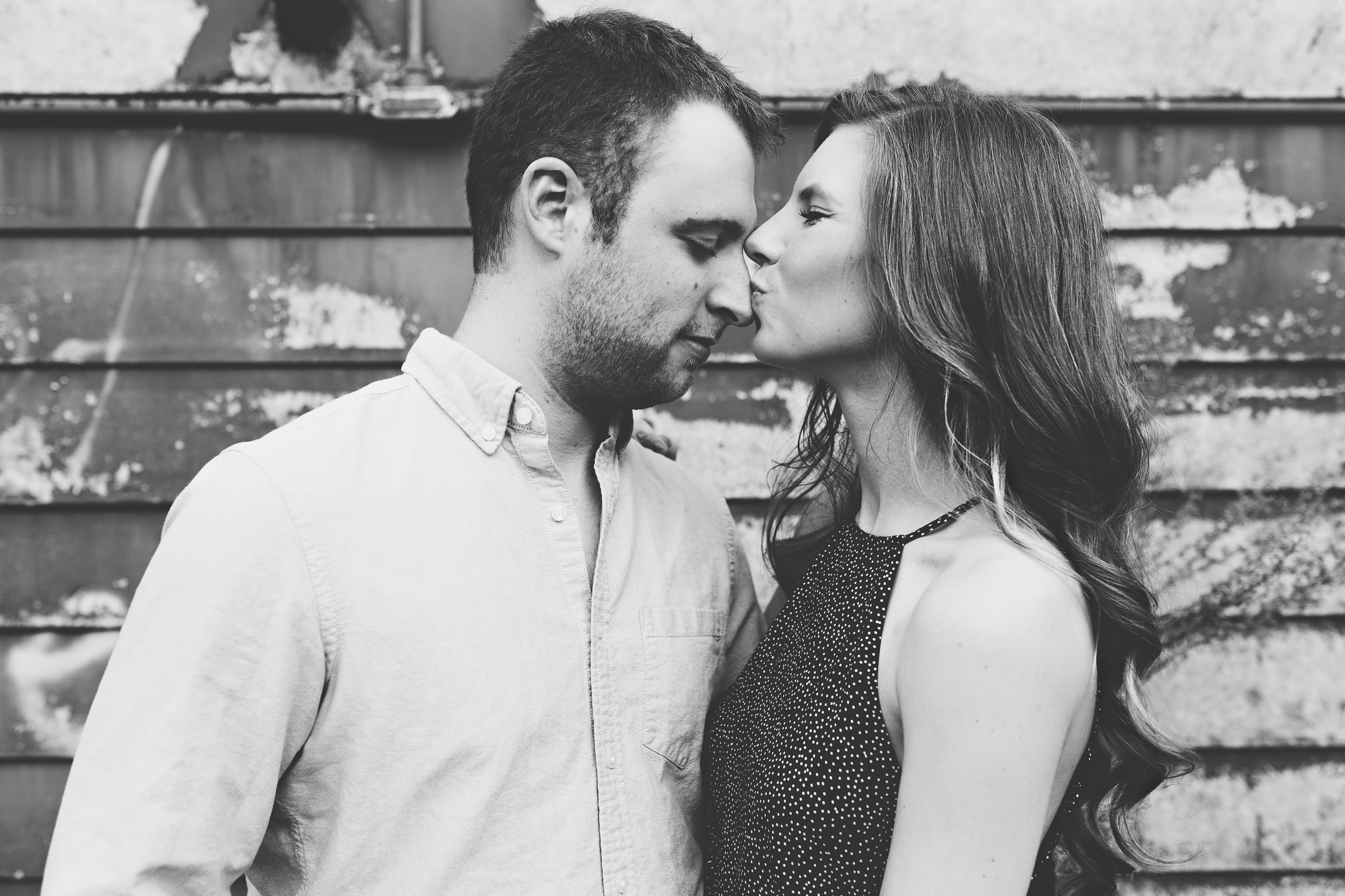 Creative engagement photos. Tennessee wedding photography. Urban engagement photos. Authentic, intimate wedding photography