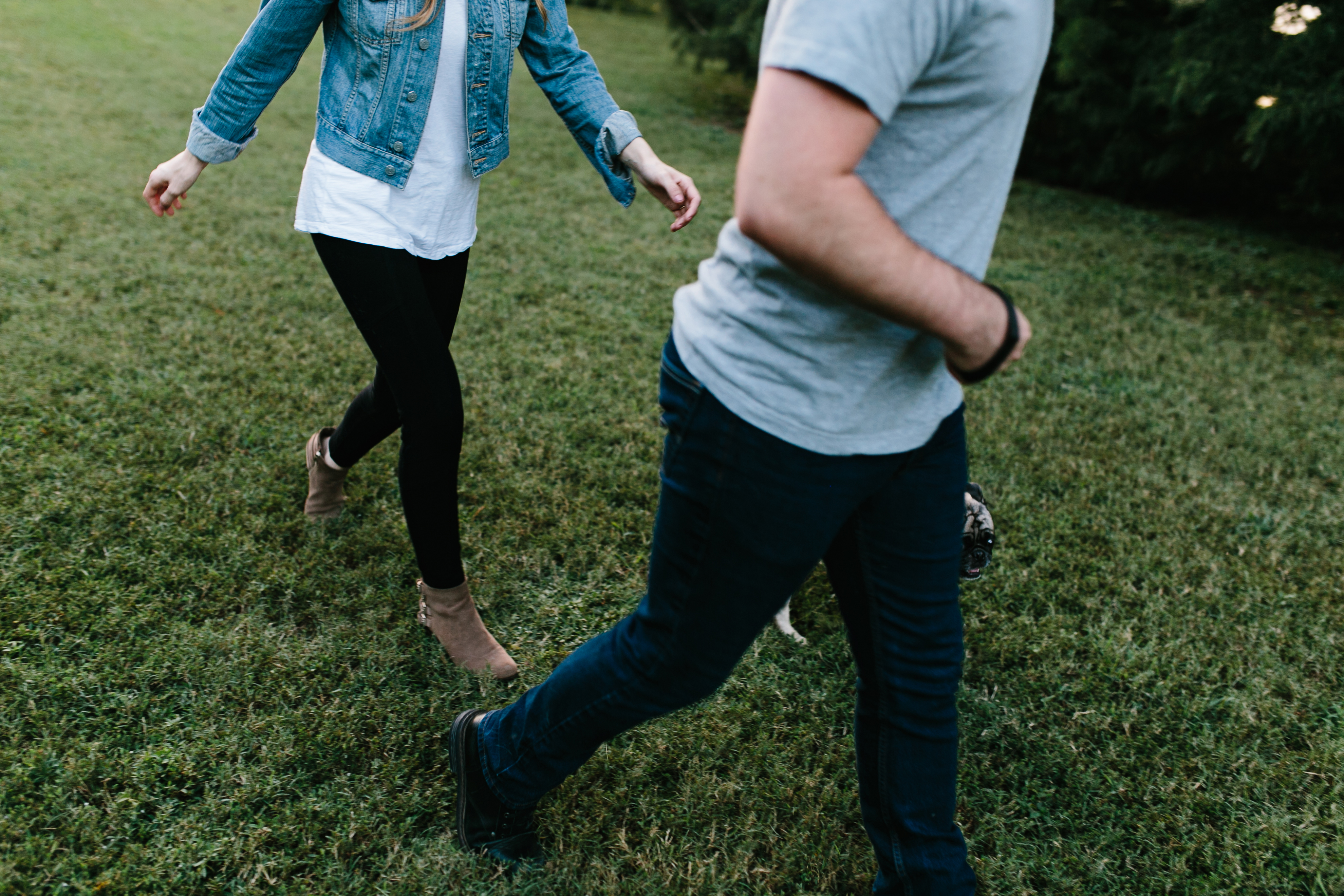 Creative engagement photos. Tennessee wedding photography. Urban engagement photos. Authentic, intimate wedding photography. Engagements with a dog. Engagement photos with a dog. Engagement photos with a pug.