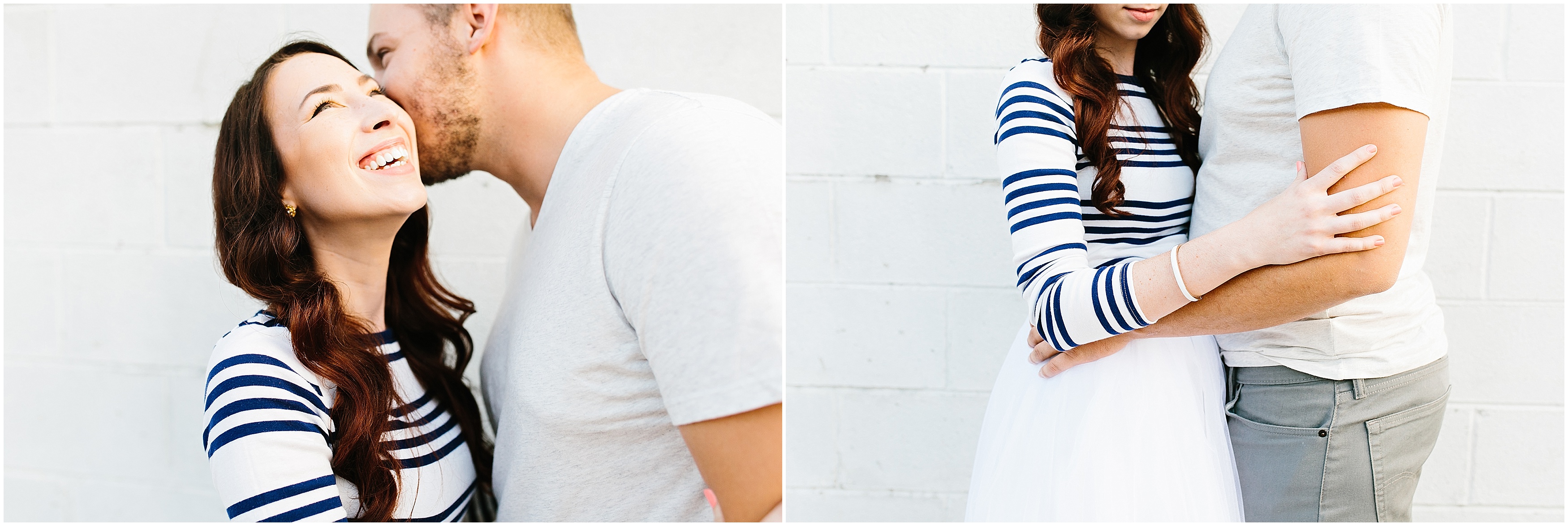 creative engagement photos. Urban engagement session, midtown engagement session. Journalistic wedding photographer. Tulle skirt