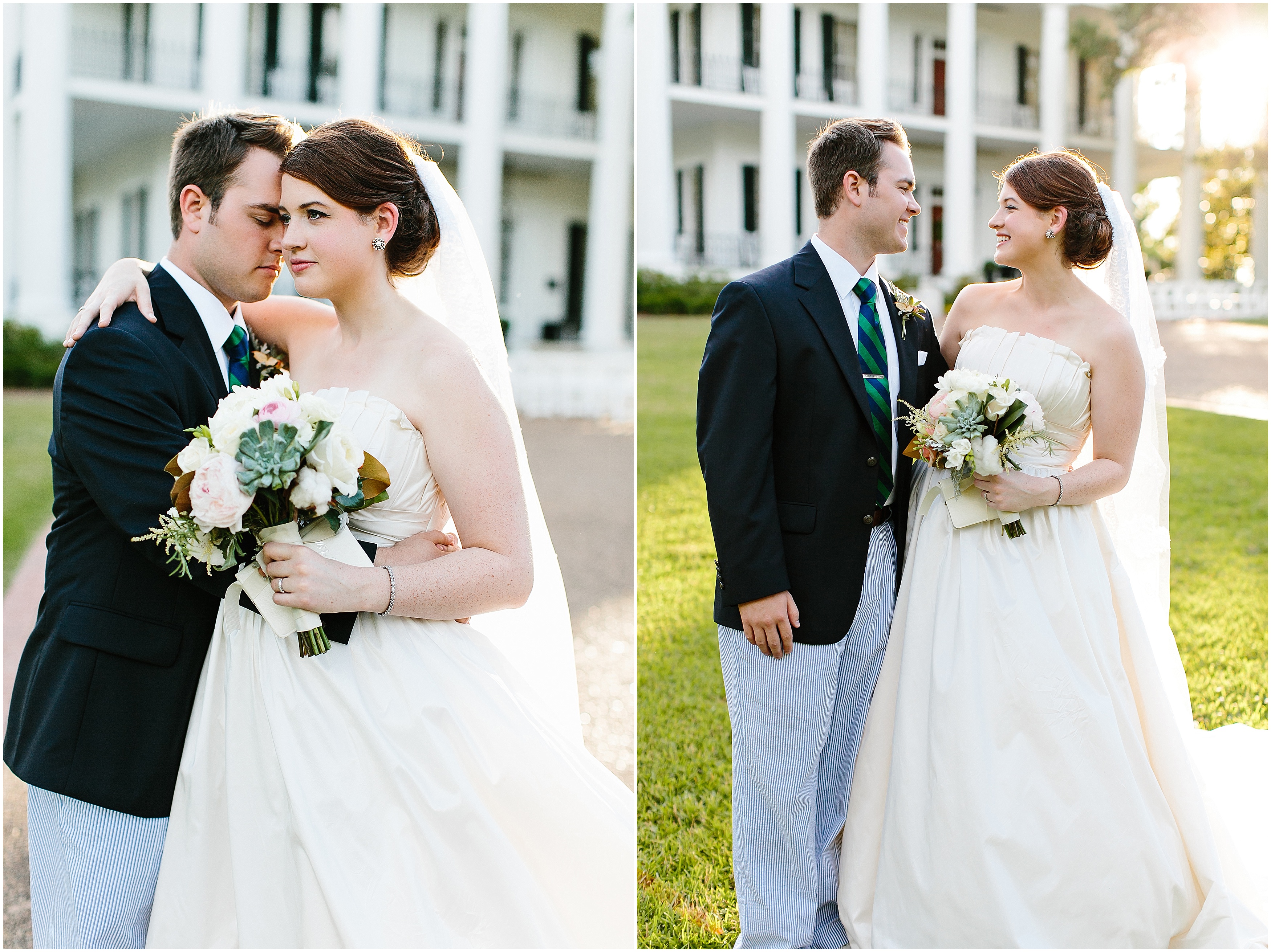 creative bride and groom portraits. Natchez Mississippi wedding photographer