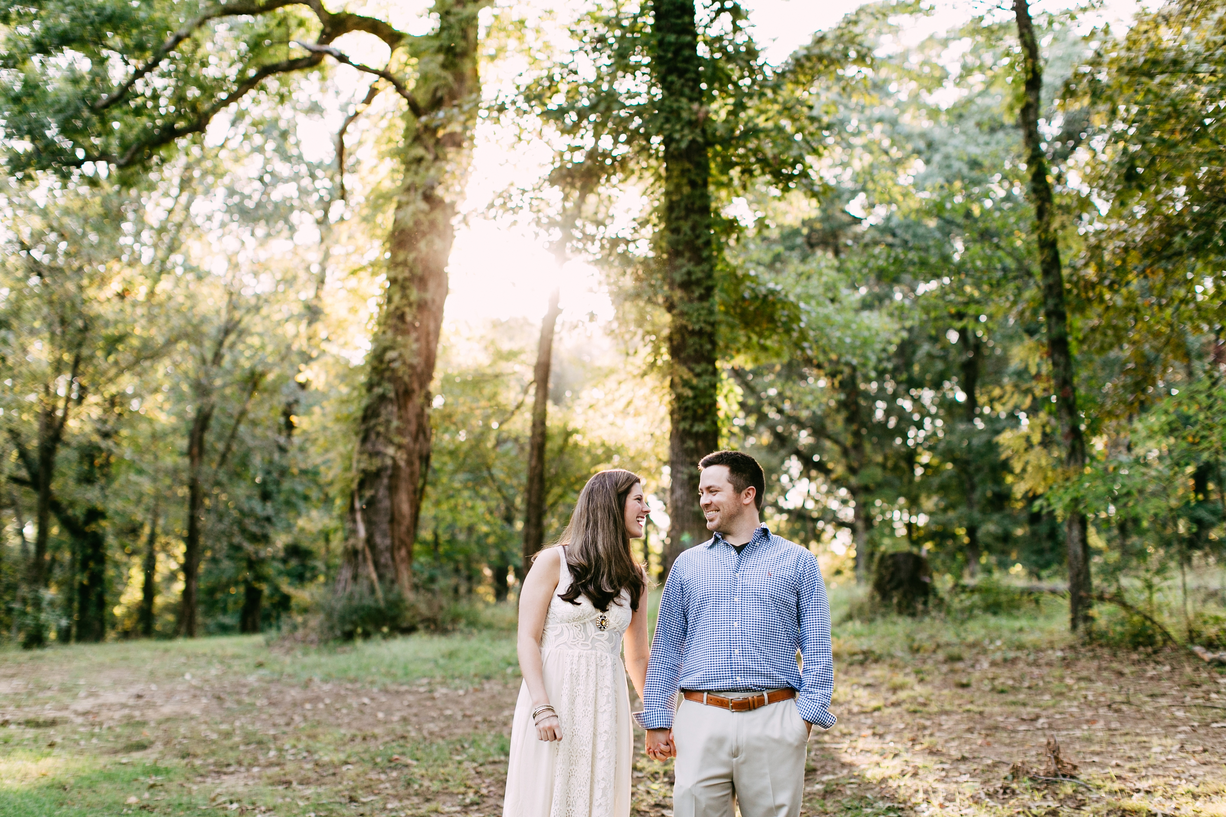 rustic engagement session in the woods. field engagement session