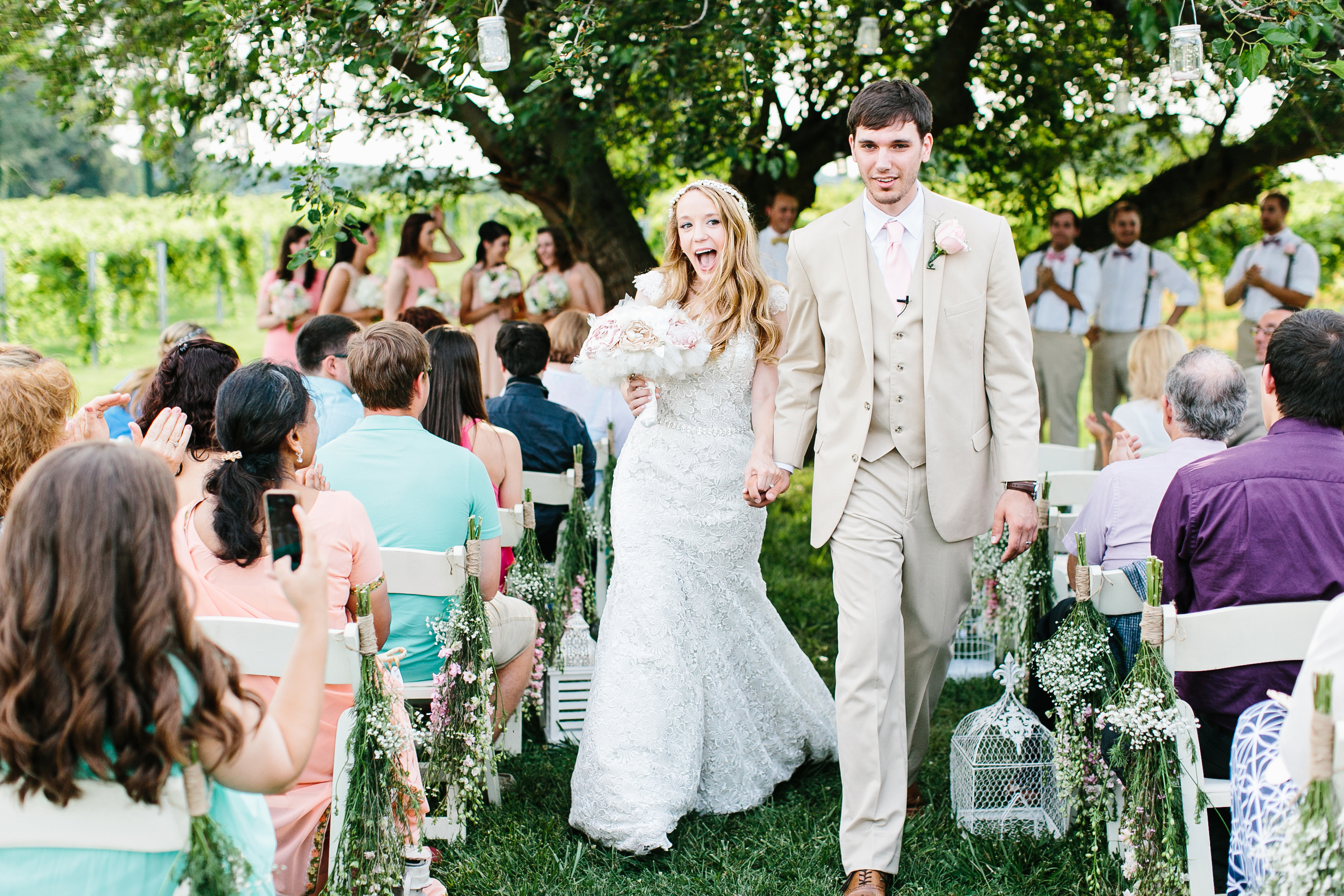 outdoor wedding. vineyard wedding. winery wedding. wedding in a winery. southern wedding