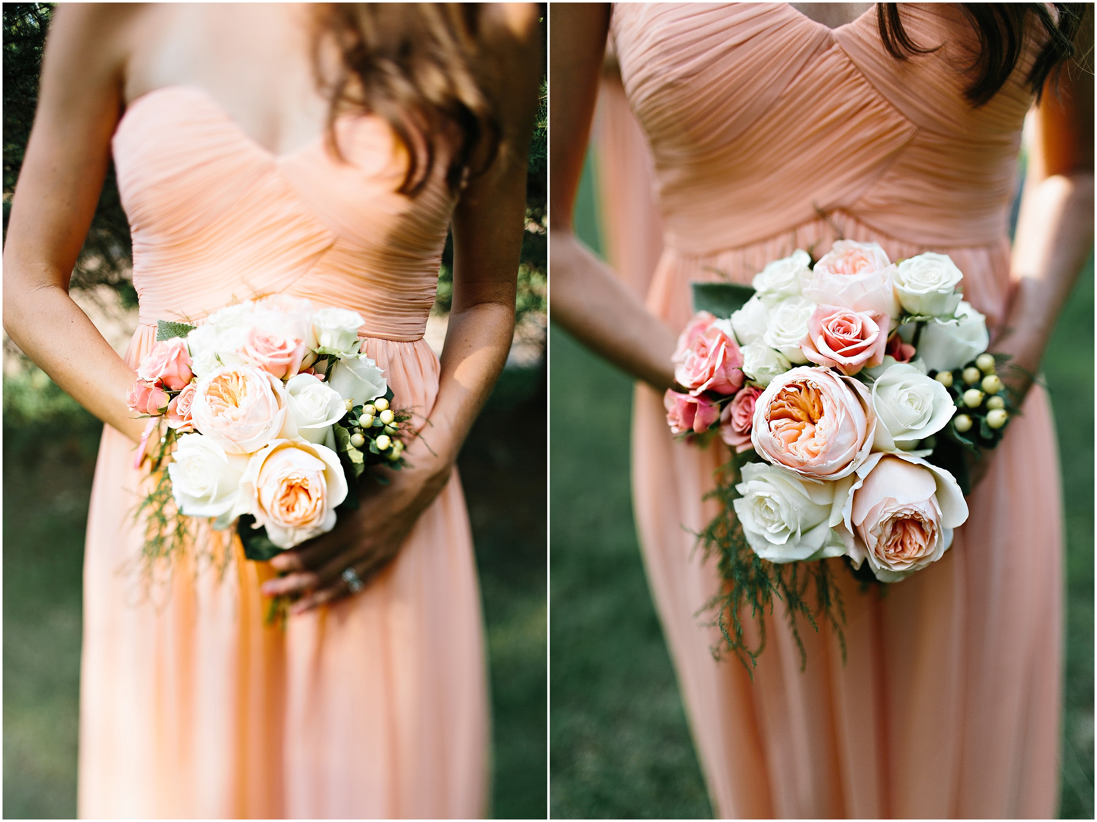 creative wedding photos. intimate wedding photography. tennessee wedding photography. peach bridal party. bridesmaids in coral dresses