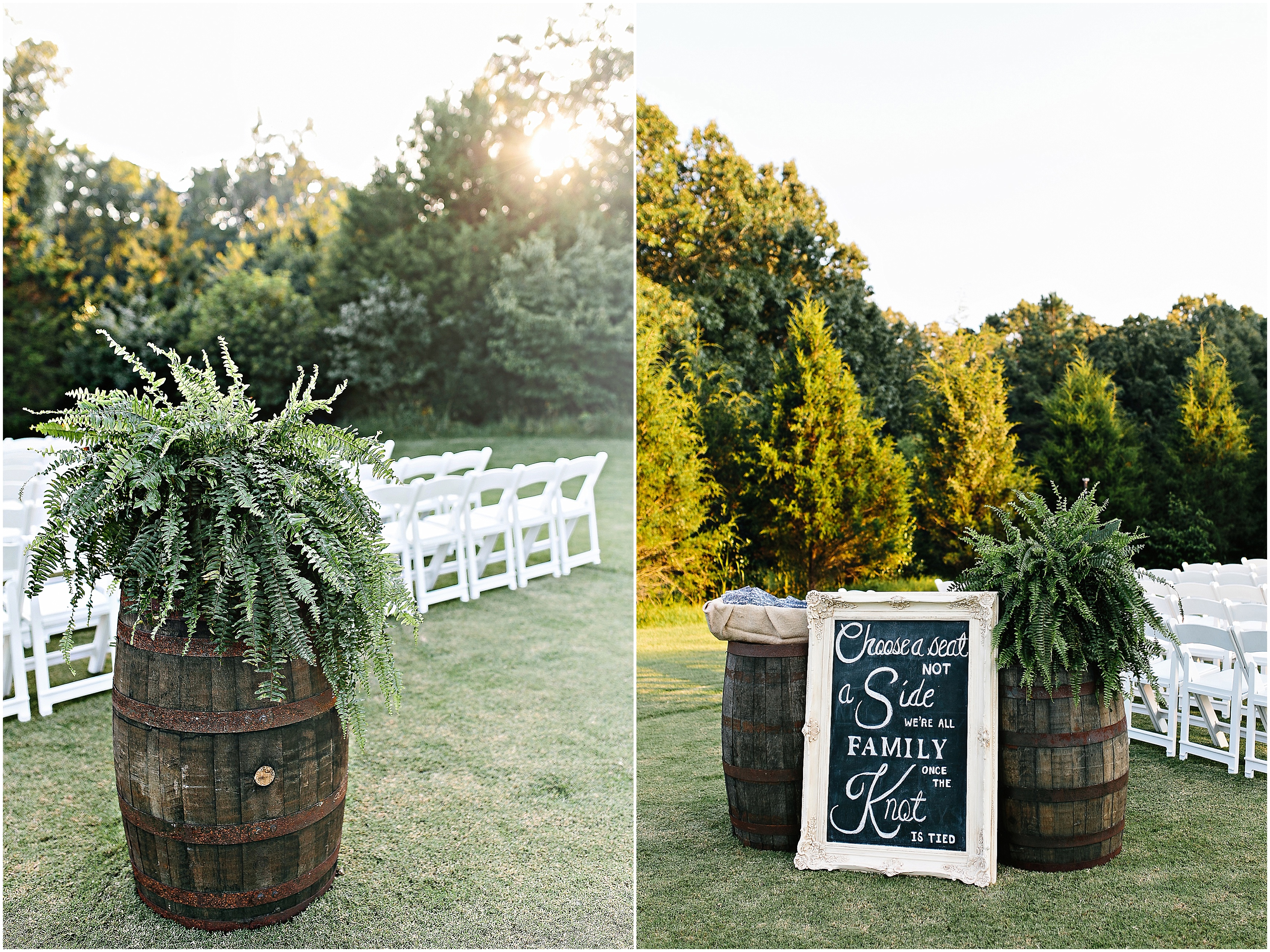 creative wedding ceremony decor. wedding chalkboard. wedding arbor 