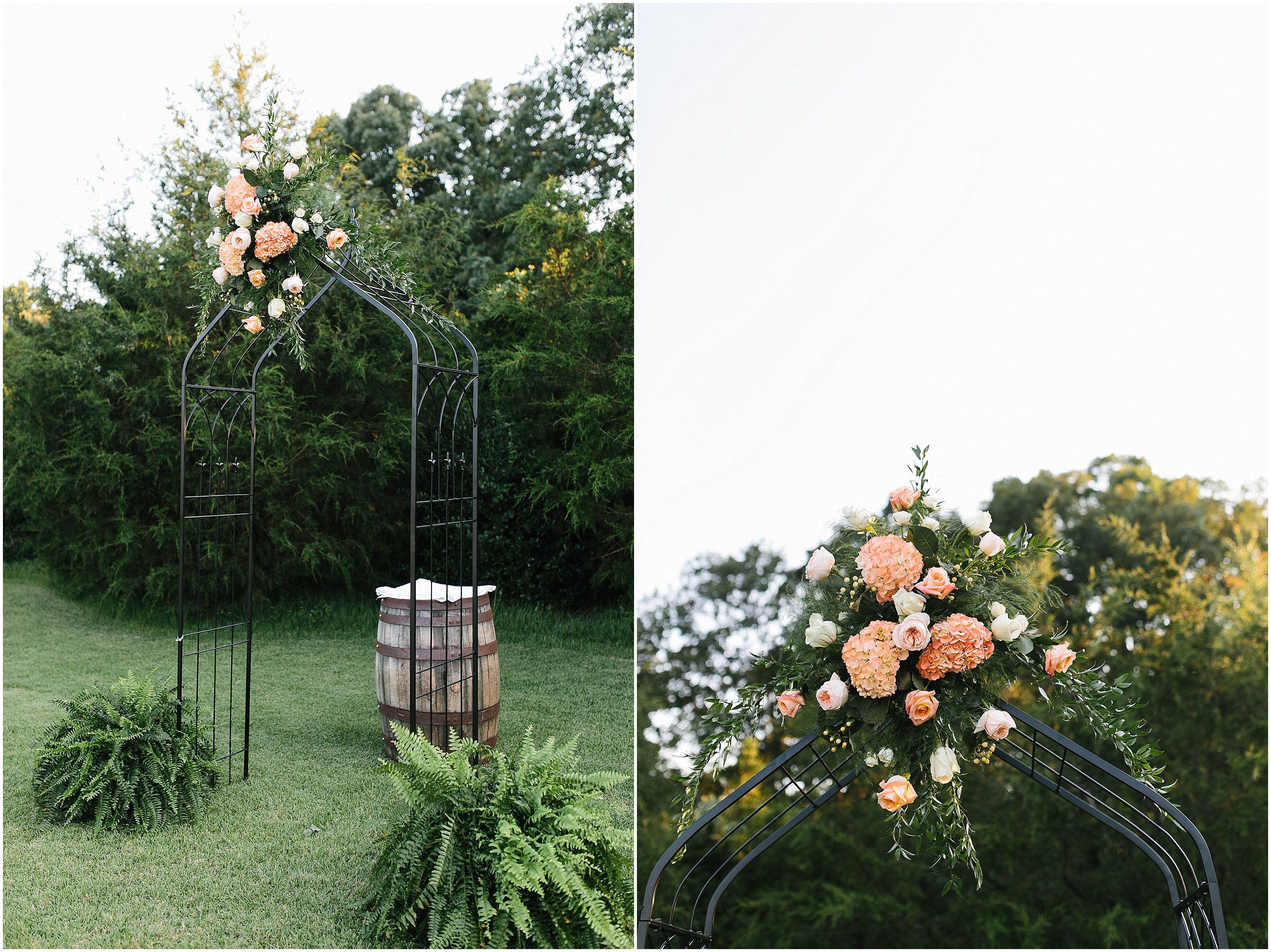 creative wedding ceremony decor. wedding chalkboard. wedding arbor 