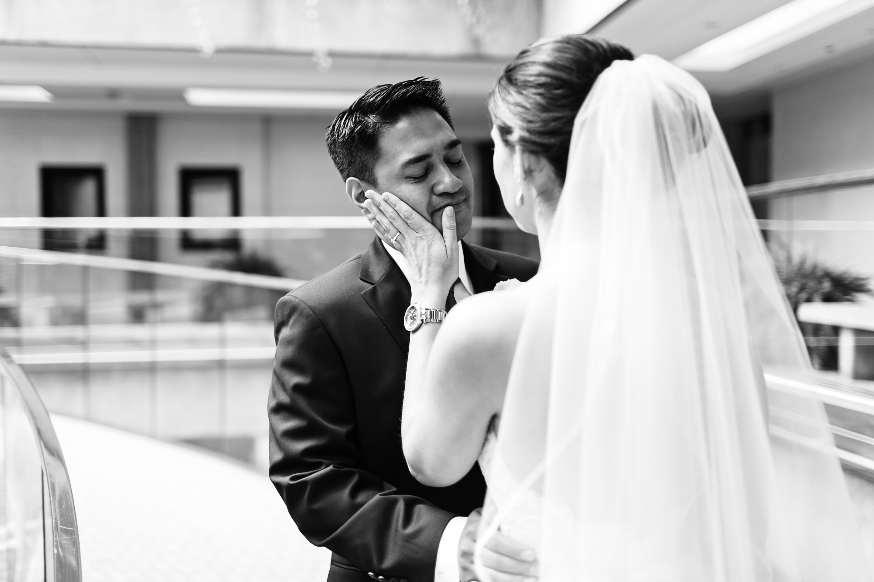 emotional first look. bride and groom first look. san francisco wedding photographer