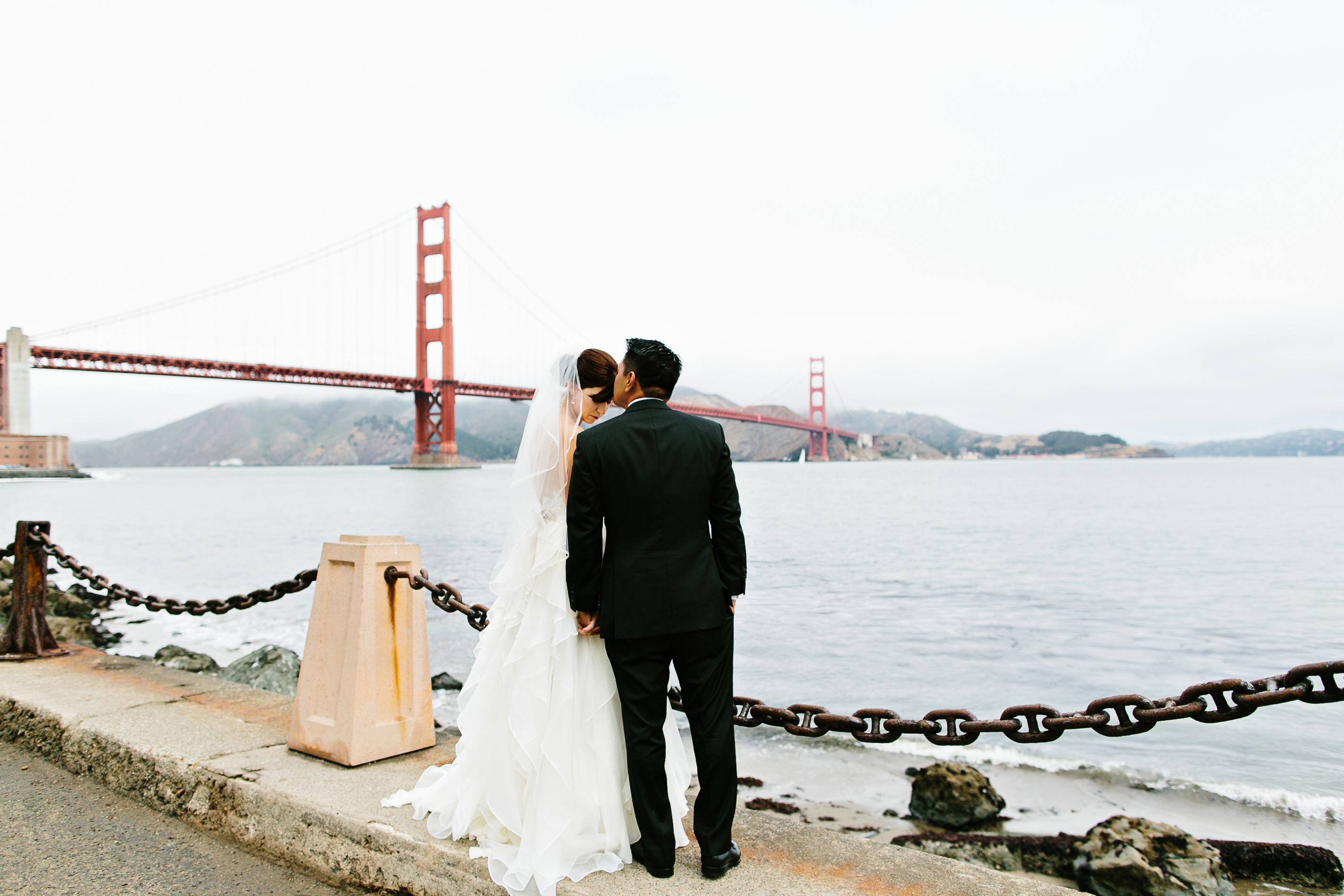 golden gate bridge wedding. golden gate park wedding. karl the fog. san francisco wedding. san francisco wedding photographer