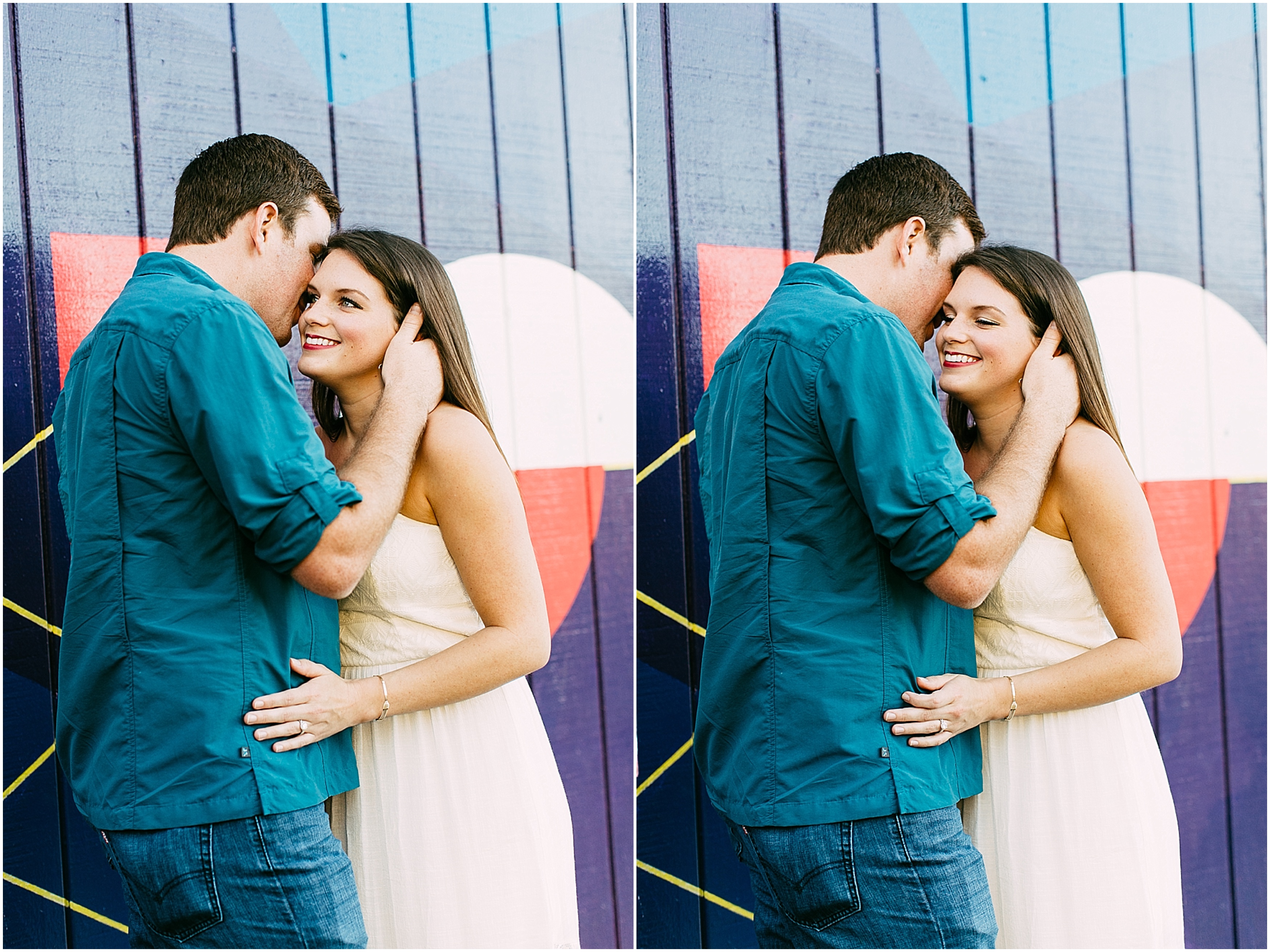 grafitti engagement. urban engagement session. art district engagement session. graffiti engagement photos