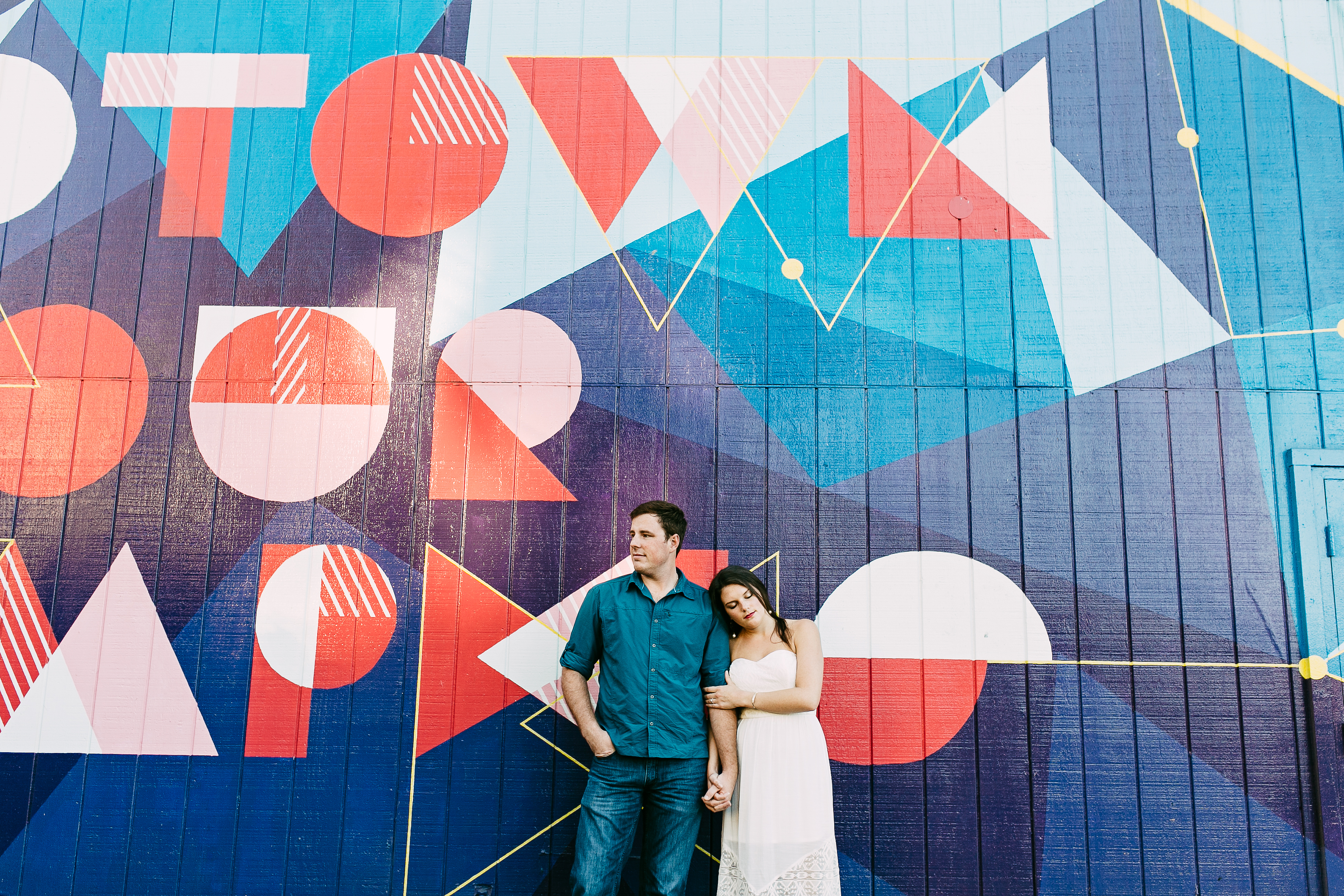 grafitti engagement. urban engagement session. art district engagement session. graffiti engagement photos