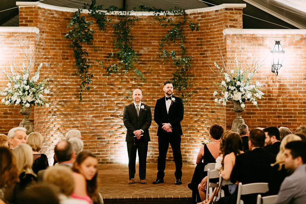 black-and-white-bridal-party